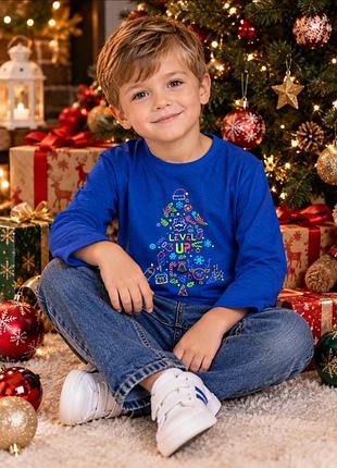 Новогодний детский реглан/лонгслив на мальчика 4-5 лет