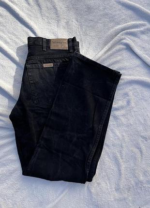 Чоловічі джинси wrangler чорні класичні прямі