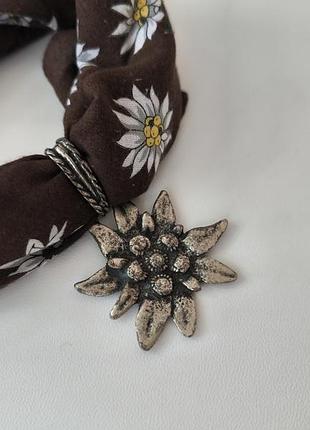 Зажим на платок подвеска едельвейс винтаж