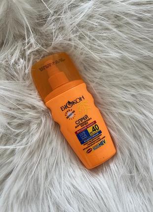 Крем для засмаги біокон спрей spf 40 водостійкий 160 мл