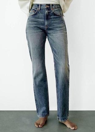 Джинси жіночі zara straight сині 36 s