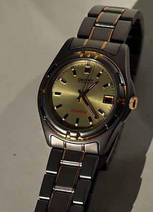 Чоловічий механічний годинник orient automatic titanium (двоколірний/біколор)