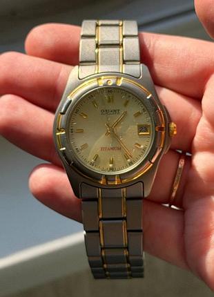 Чоловічий механічний годинник orient automatic titanium (двоколірний/біколор) 3