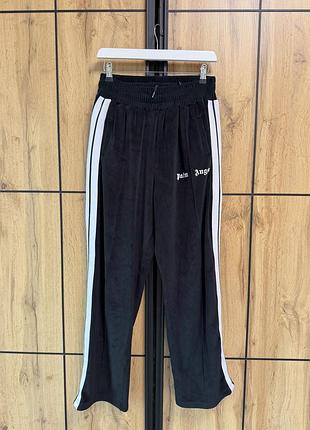 Спортивні штани унісекс palm angels classic chenille track pants чорні, розмір l, велюр