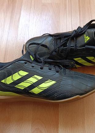 Бутси чоловічі adidas copa чорні, салатові, розмір 40-40,5.