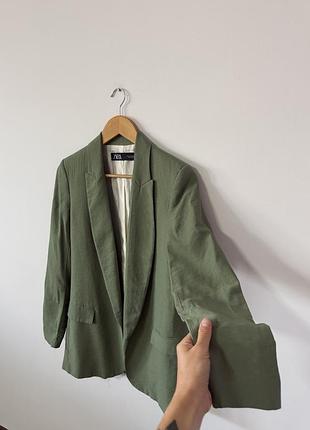 Оливковий піджак zara🌿