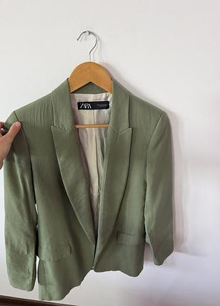 Оливковий піджак zara🌿 3