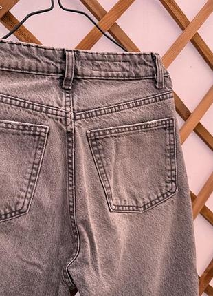 Сірі прямі джинси zara washed grey 34 8