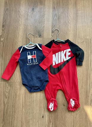 Набір чоловічок nike боді tommy hilfiger 6-9 62-68