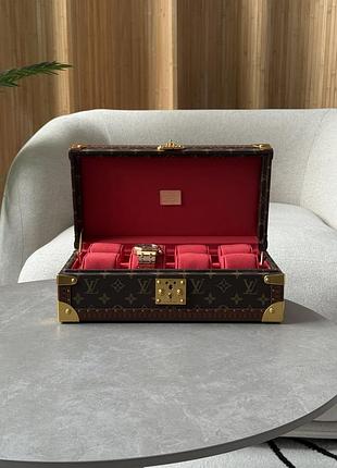 Кейс для зберігання годинників coffret 8 montres in monogram macassar canvas