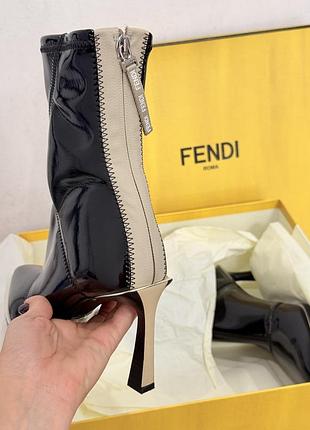 Fendi fframe glossy ankle boots 3