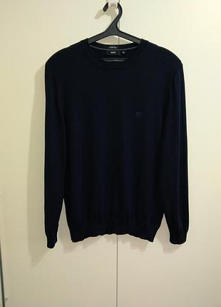 Джемпер hugo boss шерсть 100% синяя кофта gant lacoste fred perry
