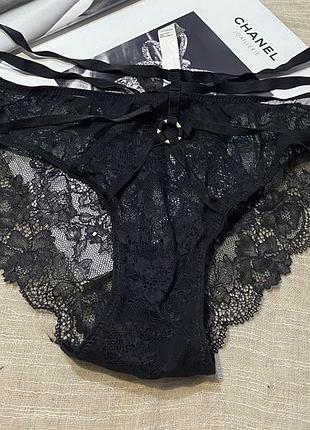 Intimissimi нові шикарні чорні мереживні трусики