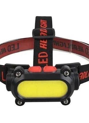 Фонарь налобный 120lm, black/red