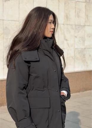 Жіноча парка uniqlo чорна розмір xl
