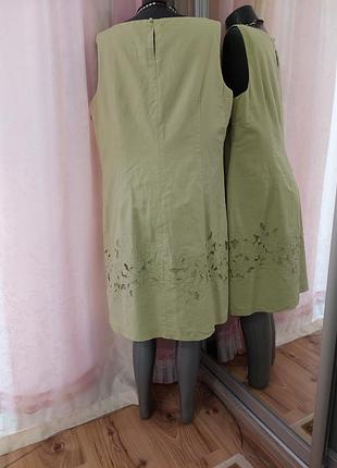 Котоновое с прошвой платье 👗 2