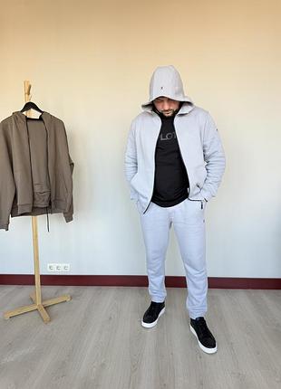 Спортивний костюм унісекс plot x світло-сірий, розмір xl, бавовна