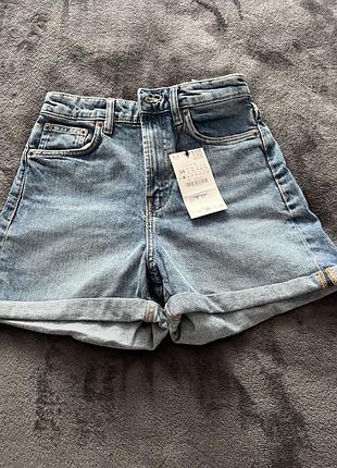 Жіночі джинсові шорти zara блакитні