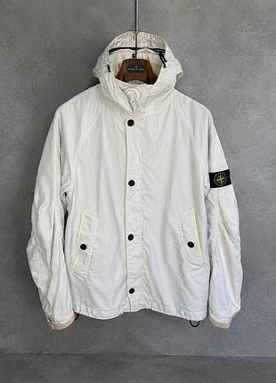 Оригинальная винтажная куртка stone island ss07 garment dyed resined flax technical jacket