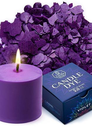 Барвник фіолетовий для виготовлення свічок пластівці candle shop 57 грамм
