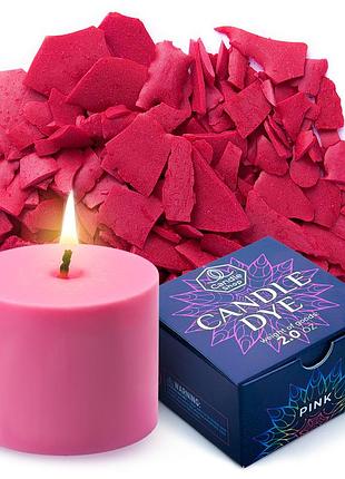 Барвник рожевий для виготовлення свічок пластівці candle shop 57 грамм