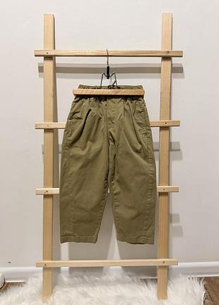 Оливково-бежеві моми на дівчинку від zara на 3-5 рочки 104 см