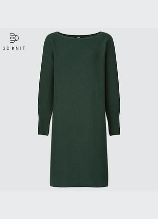 Зелена трикотажна сукня uniqlo розмір s