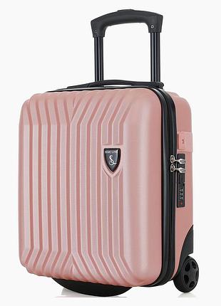 Чемодан 21л жесткий с кодовым замком для ручной клади 40x30x20 см розовый semi line mc-12479