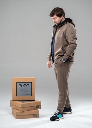 Спортивний костюм унісекс plot x світло-сірий, бавовна, утеплений