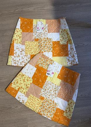 Міні спідниця monkі у стилі patchwork