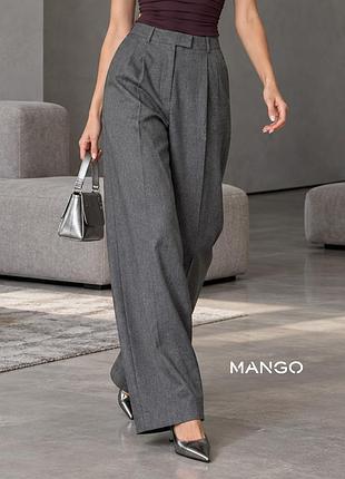 Новые широкие серые брюки mango 38 s-m
