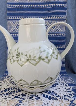 Чайник із фарфоровим підігрівачем. rosenthal studio linie