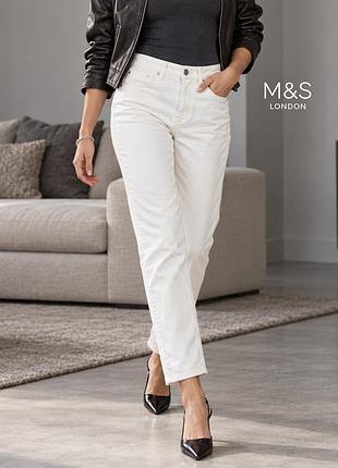 Жіночі білі джинси прямі marks & spencer 12 m