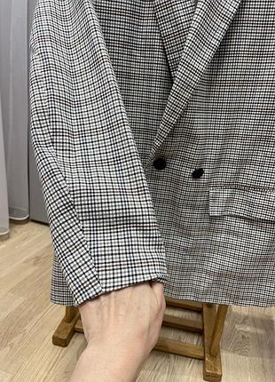 Двобортний жакет zara в клітинку (oversize)