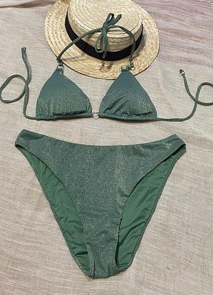 Calzedonia шикарный раздельный блестящий купальник крутого бренда