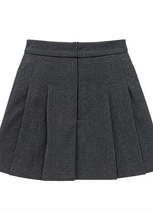 Стильна спідниця-шорти h&m у клітинку (xs / 34)