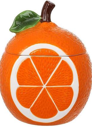 Керамічна банка для зберігання "orange" 700мл помаранчева