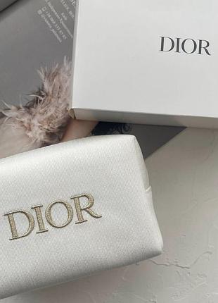 Белая брендированная косметичка в коробке dior🧚🏻‍♀️