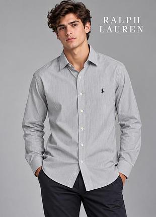 Оригінальна чоловіча сорочка у дрібну смужку polo ralph lauren 38 s