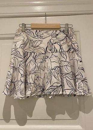 Спідниця жіноча h&m сумішевий льон, розмір 52