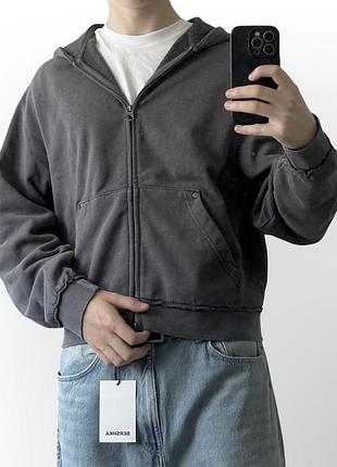 Bershka zip hoodie сіра зіпка зіп худі кофта світшот sweatshirt бершка