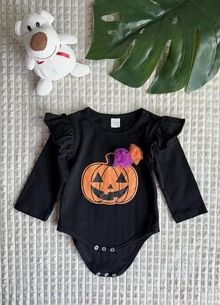 Бавовняний боді halloween з гарбузом