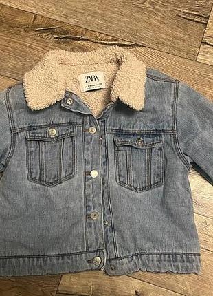 Куртка для дітей zara джинсова утеплена