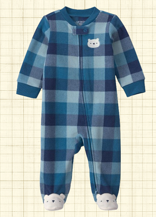 Флисовый слип carters 3мес, 6мес, 9мес