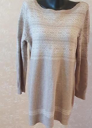 Удлиненный свитер-туника bhs с мохером и хлопком, р. xl-xxl (eur 46)