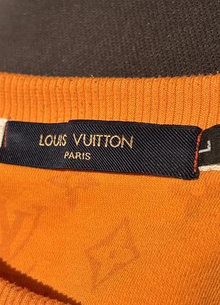 Світшот чоловічий   louis vuitton flocked monogram crewneck sweatshirt помаранчевий бавовна