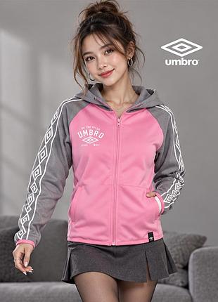 Оригинальная розово серая толстовка с капюшоном umbro 152 см, но можно на xs