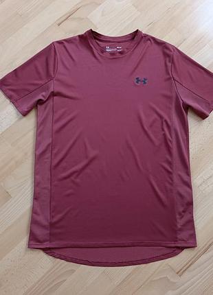Чоловіча спортивна футболка under armour бордового (темно-рожевого) кольору