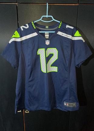 Футболка джерсі nike nfl sea hawks 12fan оригінал чоловіча спортивна l-xl