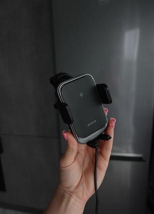 Автомобільний тримач телефону з бездротовим зп proove nitro charge 15w (black)